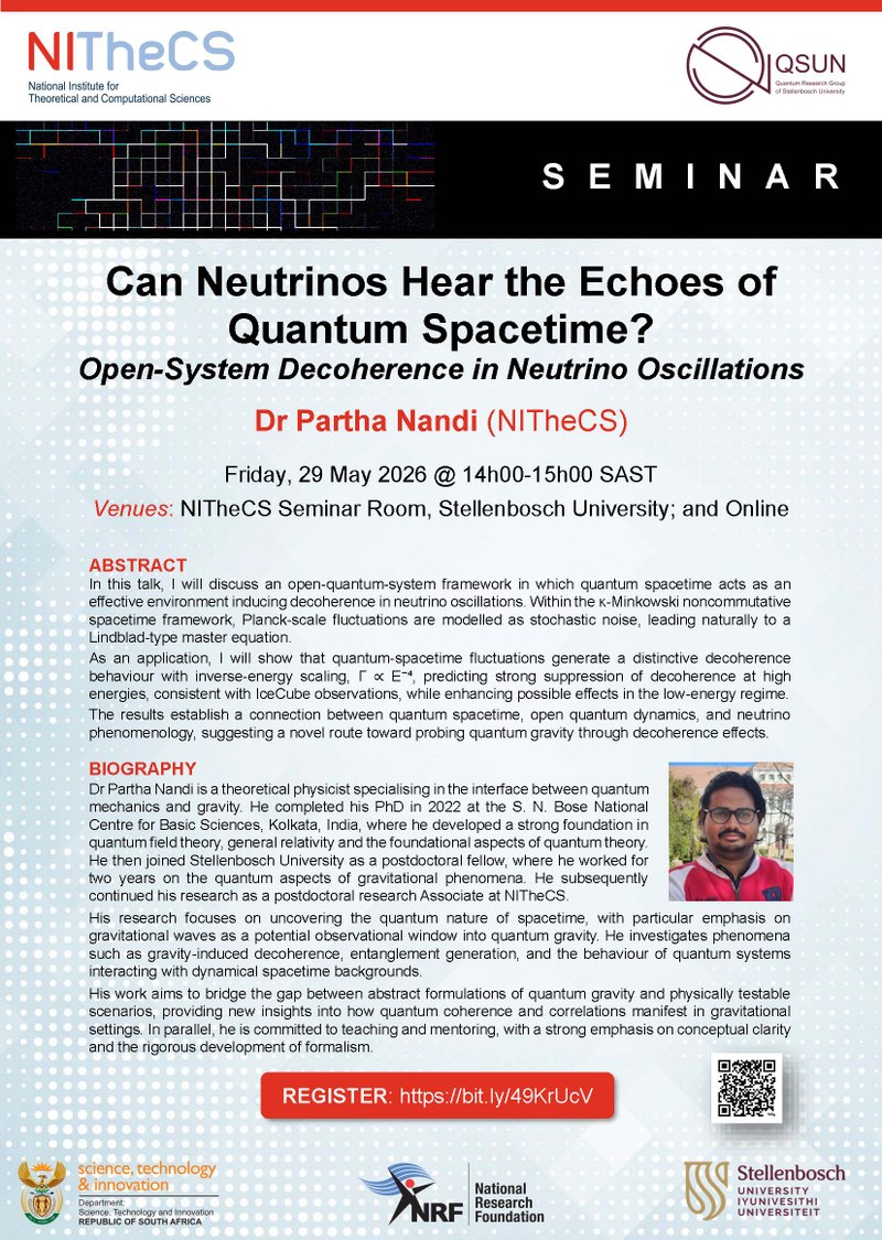 Can Neutrinos Hear the Echoes of Quantum Spacetime? Open-System Decoherence in Neutrino Oscillations poster