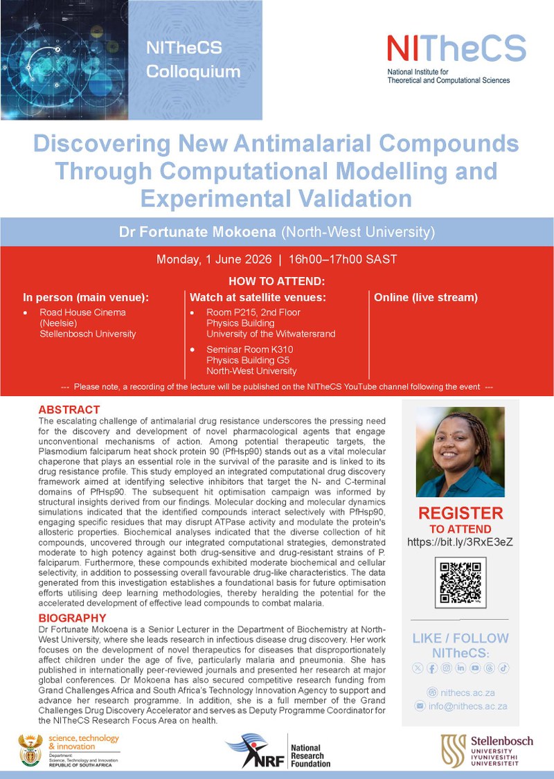 Discovering New Antimalarial Compounds Through Computational Modelling and Experimental Validation poster