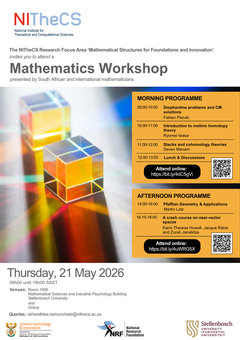 Mathematical Structures for Foundations and Innovation’ Mathematics Workshop poster