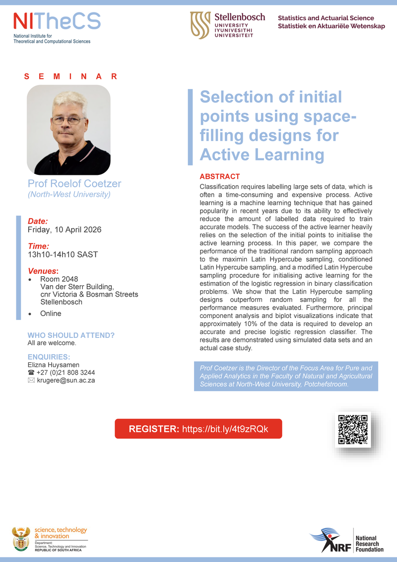 Selection of initial points using space-filling designs for Active Learning poster