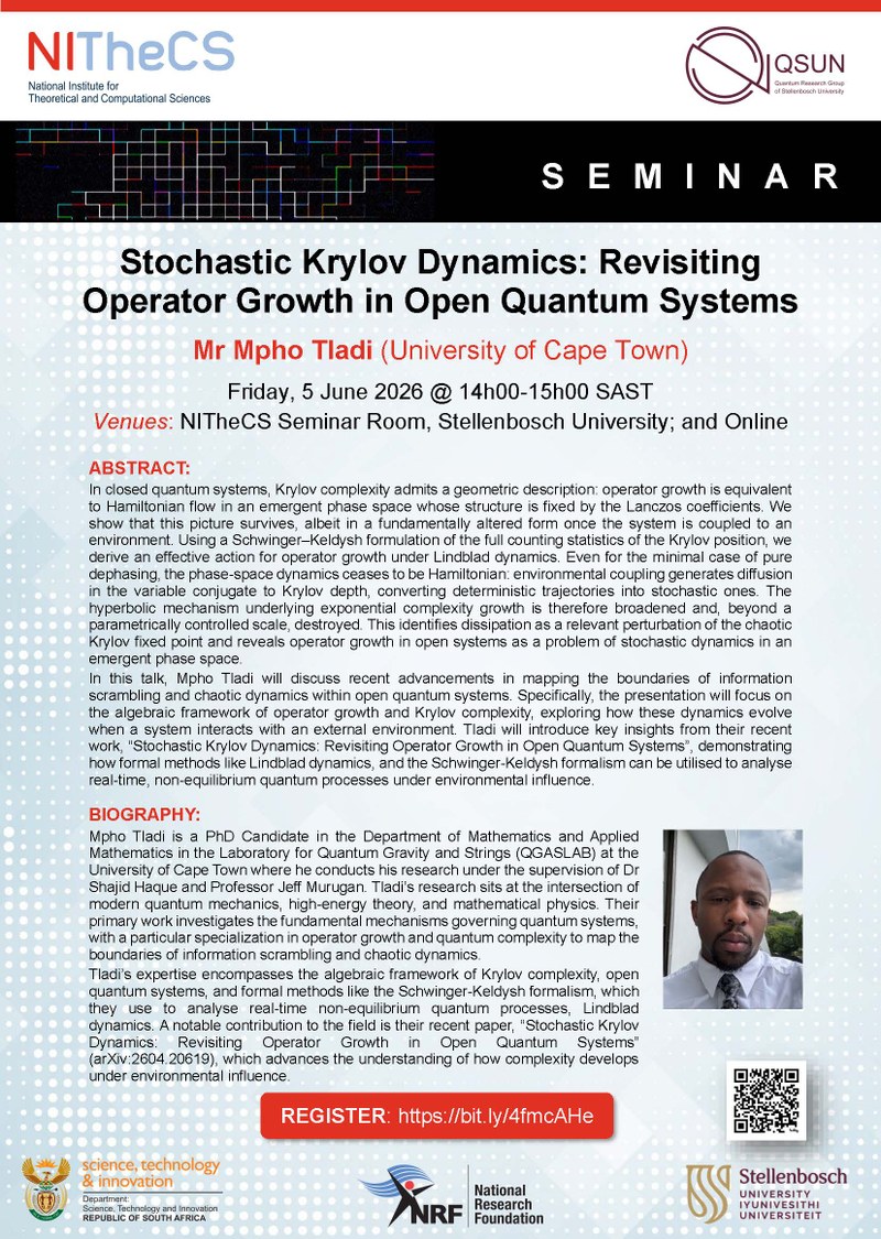 Stochastic Krylov Dynamics: Revisiting Operator Growth in Open Quantum Systems poster
