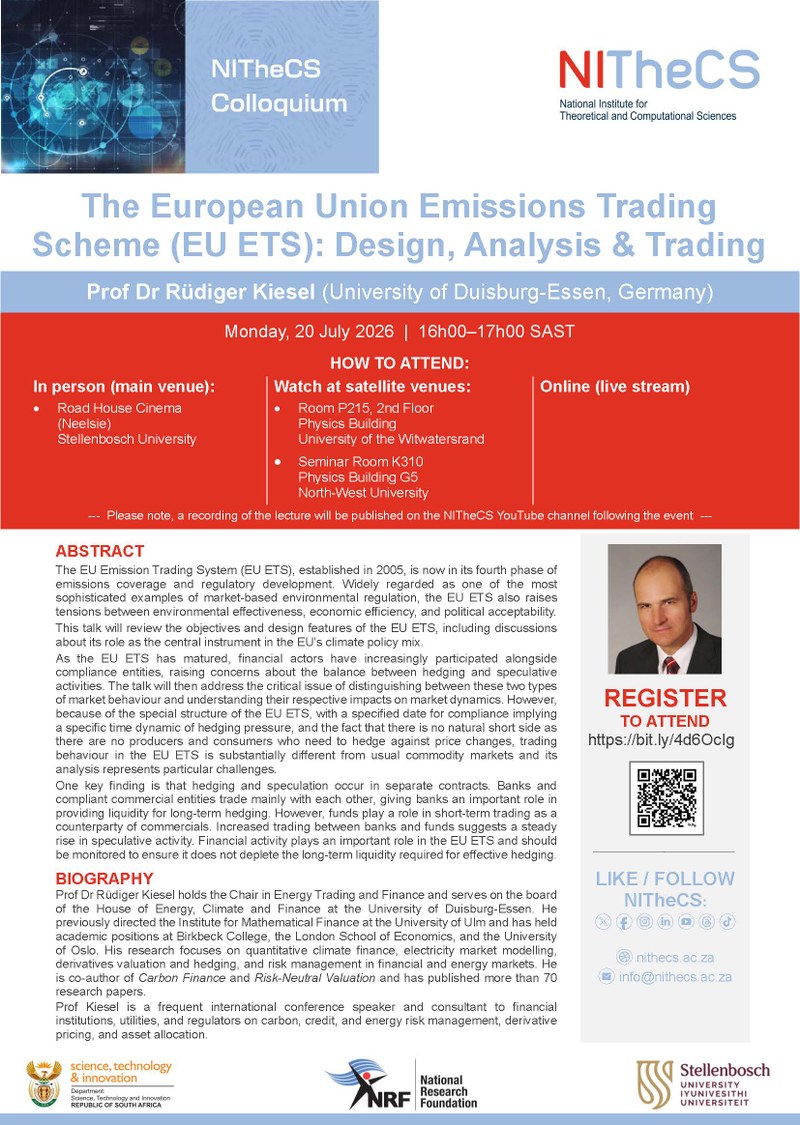 The European Union Emissions Trading Scheme (EU ETS): Design, Analysis & Trading poster