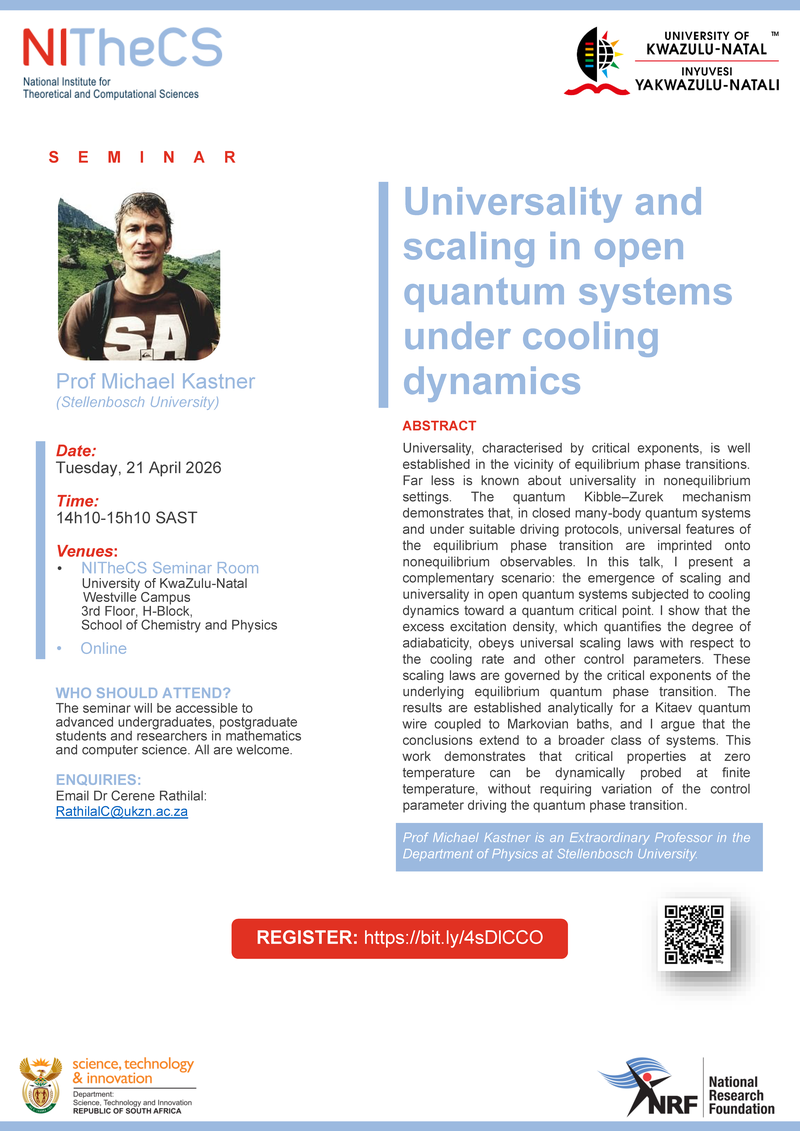 Universality and scaling in open quantum systems under cooling dynamics poster
