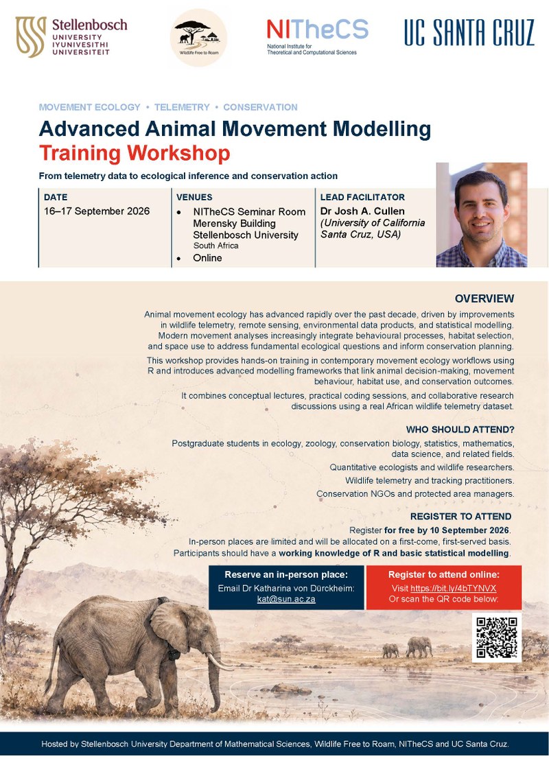 Advanced Animal Movement Modelling Training Workshop poster