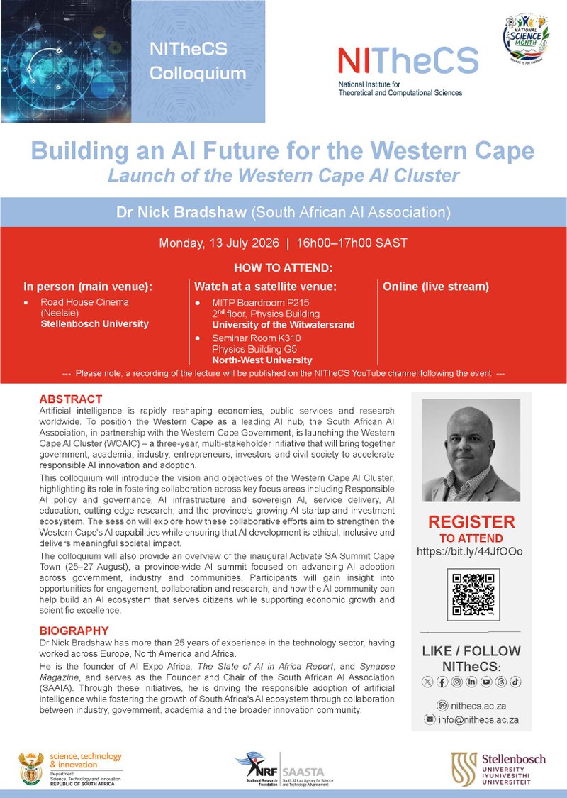 Building an AI Future for the Western Cape: Launch of the Western Cape AI Cluster poster